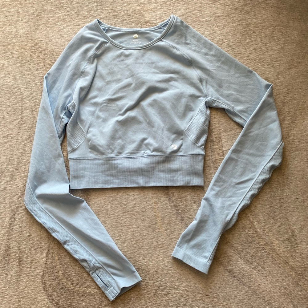 Baby Blue Cropped Long Sleeve